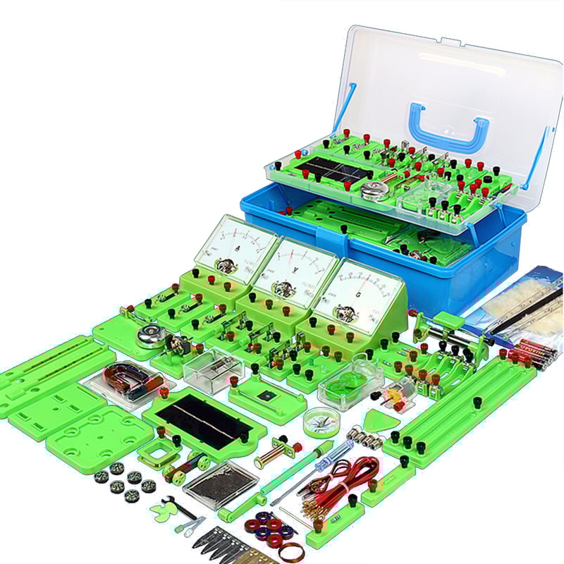 Junior High School Electricity Experiment Kit, Electromagnetics Physics Circuit Equipment for Teachers and Students
