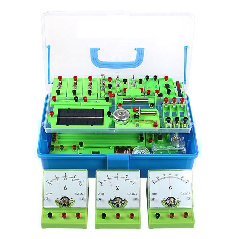 Junior High School Electricity Experiment Kit, Electromagnetics Physics Circuit Equipment for Teachers and Students
