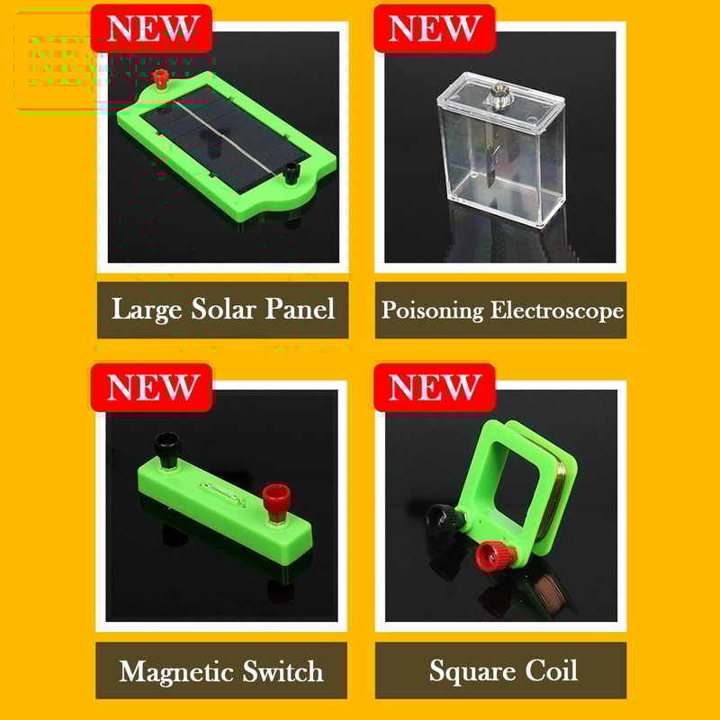 Junior High School Electricity Experiment Kit, Electromagnetics Physics Circuit Equipment for Teachers and Students