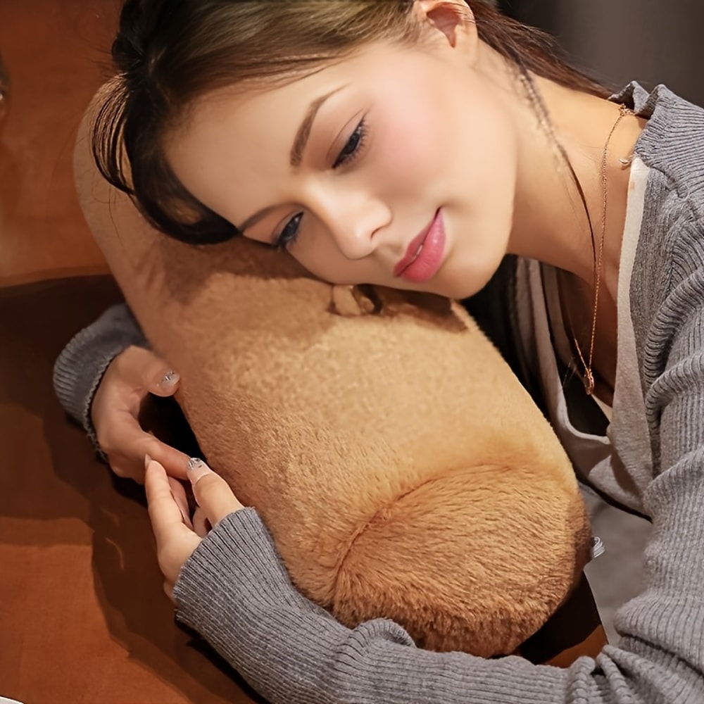 Adorable Large Capybara Backrest Cushion Triangle Lumbar Support Pillow Comfortable Reading Pillow 2