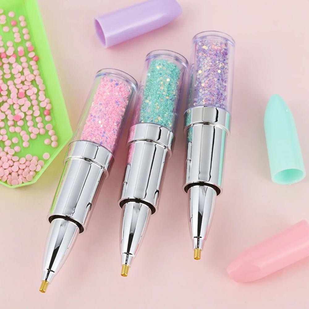 Cute Diamond Painting Pen For Painting Lipstick Shape Drill Pen Stylish Ergonomic Plastic Sewing Cr 0