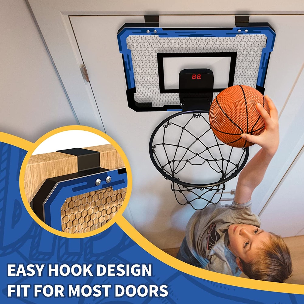 Mini Basketball Hoop Set, Wall-mounted Training Toy for Kids, Indoor and Outdoor Basketball Hoop for Home Use