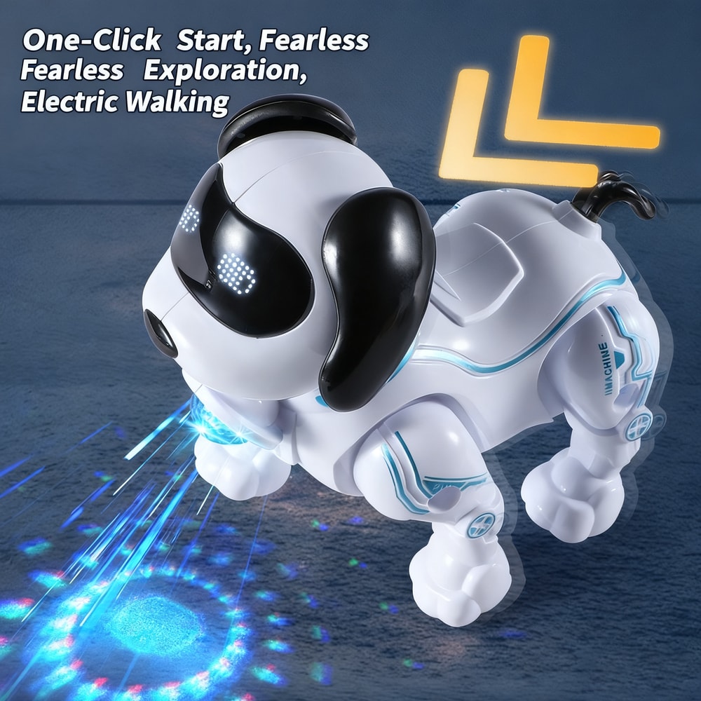 Bright Projection Lights Cute Toy Dog With Cool Features Flexible Crawling Movement 1