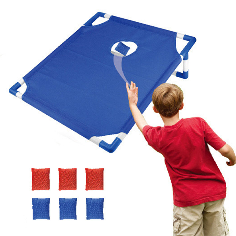 Cornhole Game Set, Portable Game Board with Bean Bags for Yard Fun