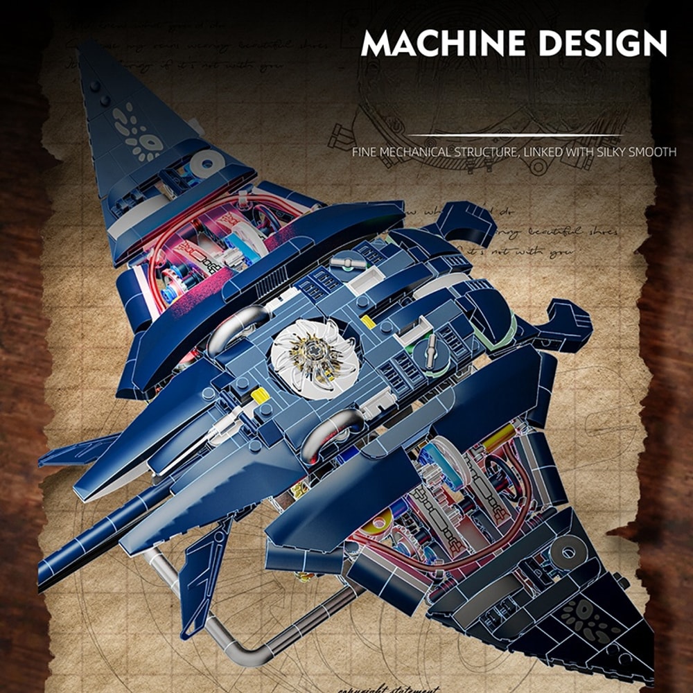 DIY Manta Ray Robotic Fish Building Blocks Mechanical Model Perfect Tabletop Decoration Gift For Ki 4