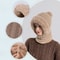 Winter Velvet Knitted Woolen Women Hooded Cap Ear Protection Fluffy Hat Lady Mask Neck Integrated W 4