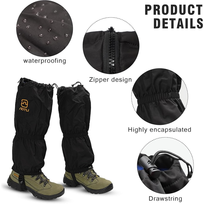 Adjustable Trail Leg Gaiters Waterproof Winter Desert Sandproof Gaiters For Hiking Walking Hunting 3