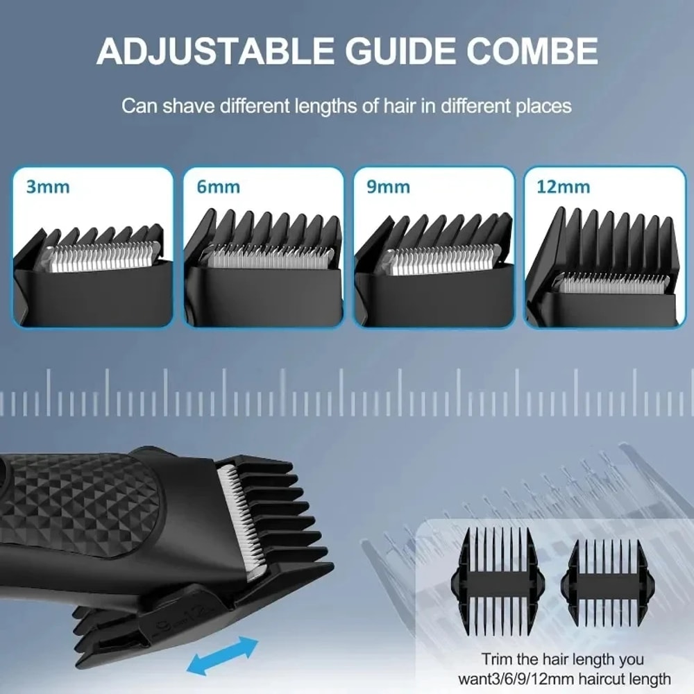 Rechargeable Mens Electric Groin Hair Trimmer Pubic Hair Removal Clipper 4