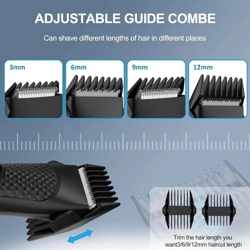 Rechargeable Mens Electric Groin Hair Trimmer Pubic Hair Removal Clipper 4