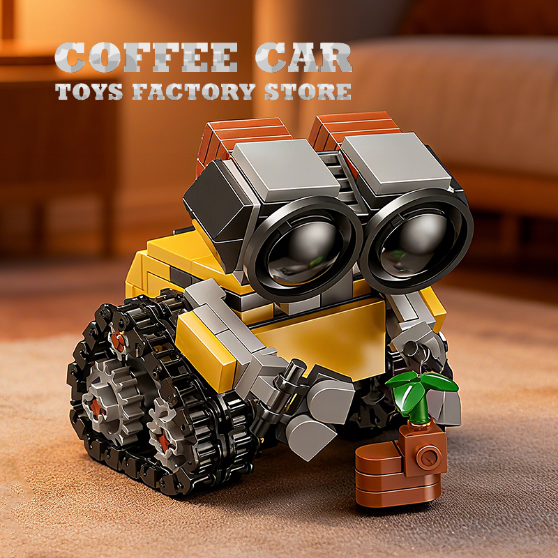 Space Mini Robot Building Bricks Toys, Sci-Fi Tracked Bot Model, Classic Movie Blocks for Kids