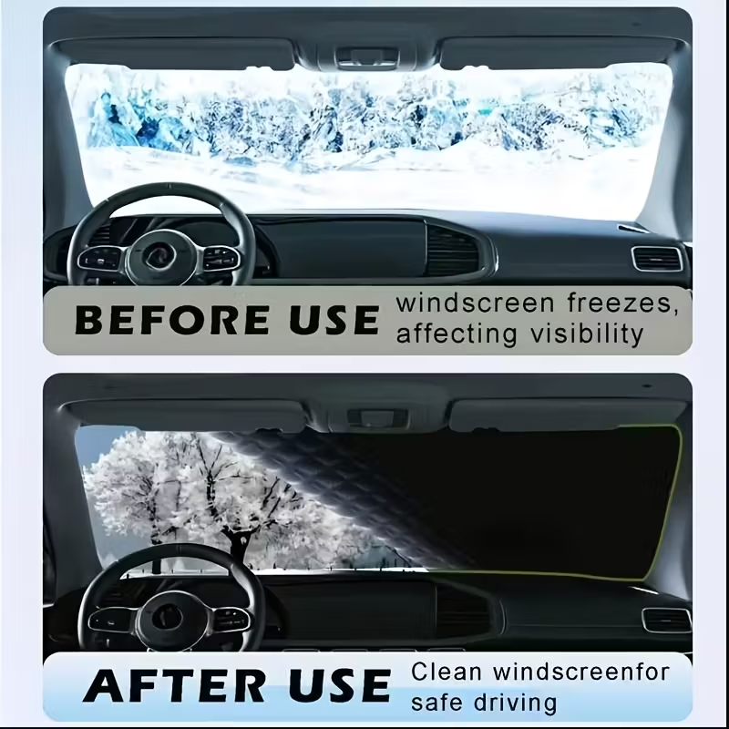 High-Quality Winter Car Accessories, UV Protection, Snow Shield, Durable Windshield Cover