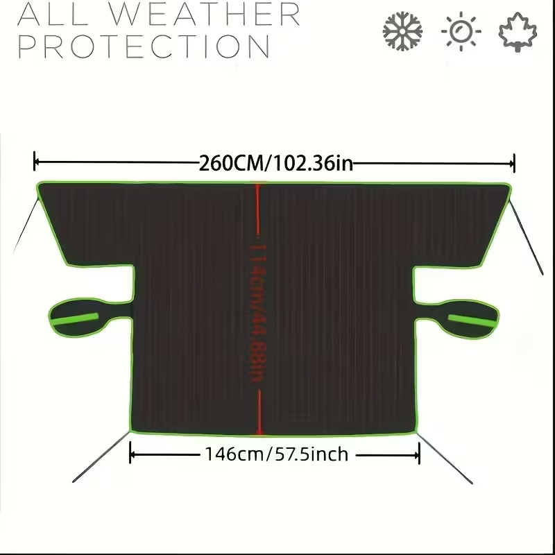 High-Quality Winter Car Accessories, UV Protection, Snow Shield, Durable Windshield Cover