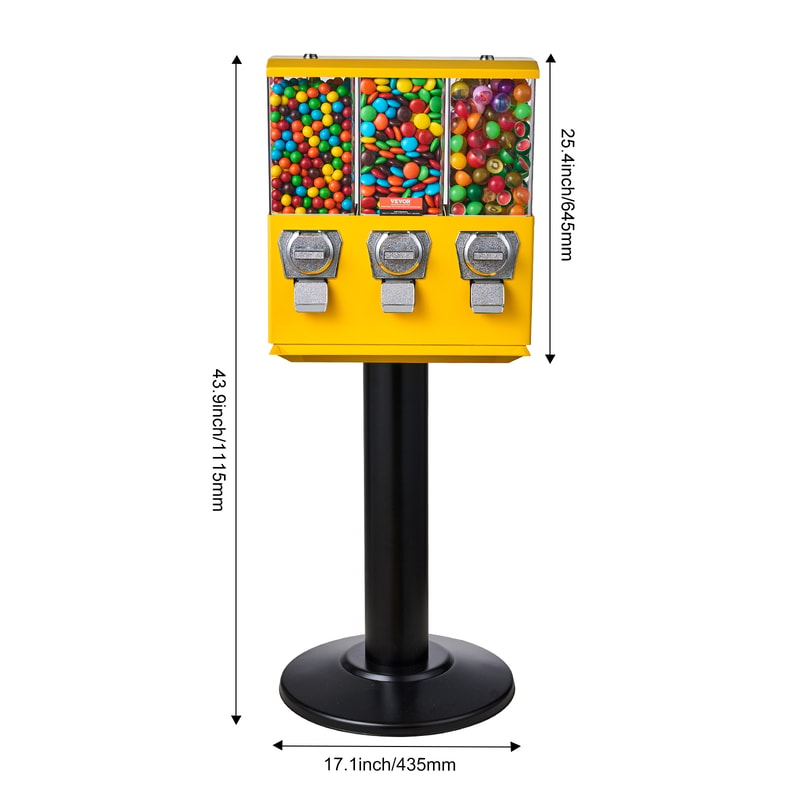 Rotatable Commercial Candy Vending Machine Stand Toy Capsules Bouncy Balls Nut Compartment 6