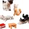 Resin Miniature Cat Figurines Vintage Fairy Garden Accessories Tabletop Craft Decor 2