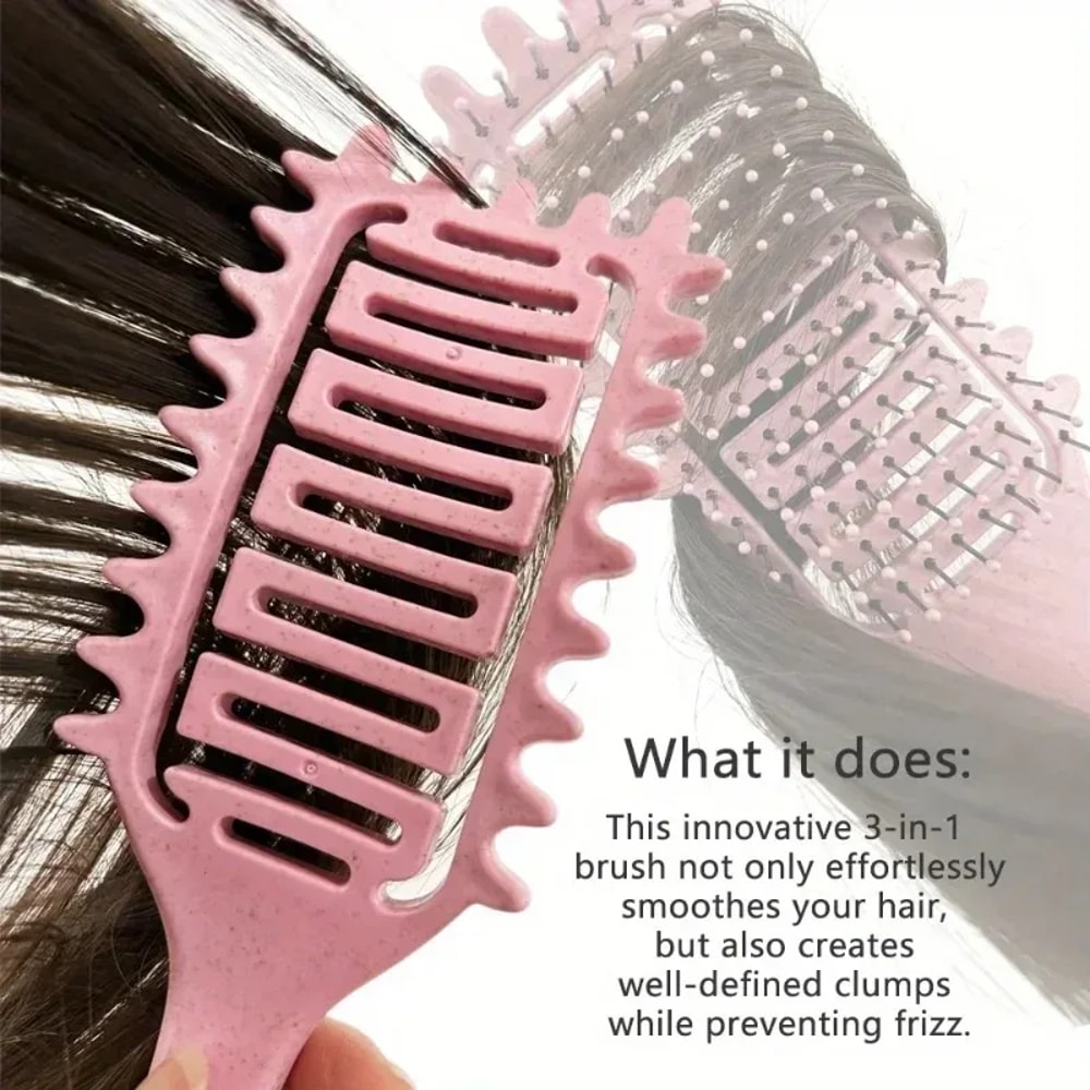 Hollow Out Detangling Hair Brush Curl Define Styling Brush Shaping Curls Barber Hairdressing Tools 1