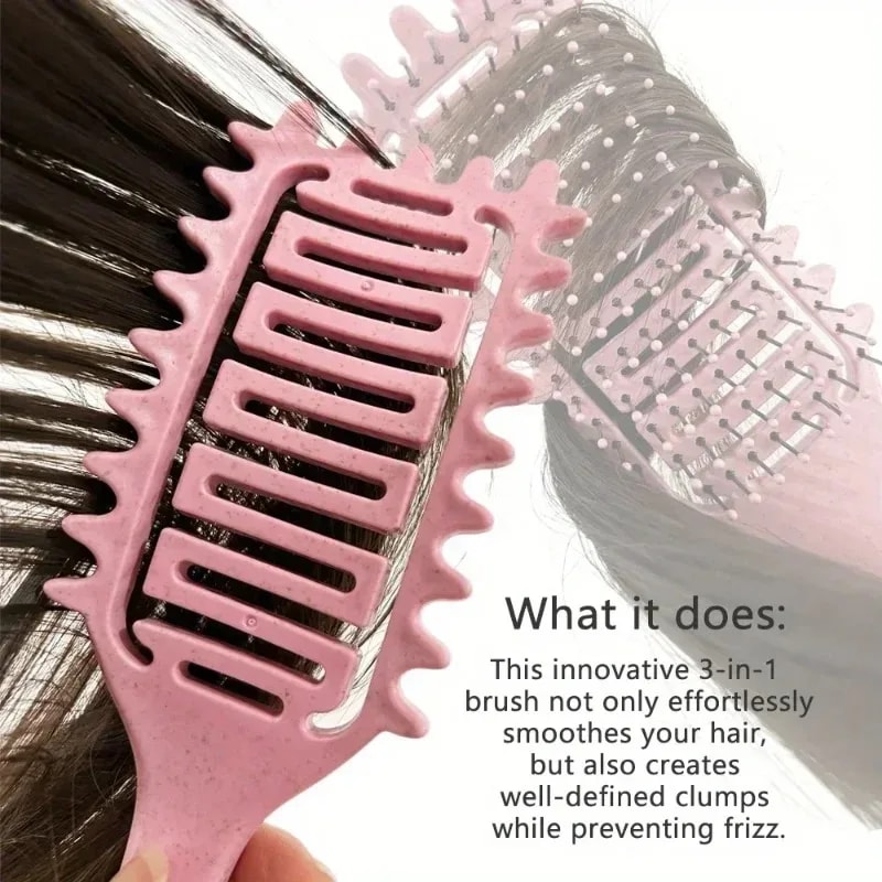 Hollow Out Detangling Hair Brush Curl Define Styling Brush Shaping Curls Barber Hairdressing Tools 1