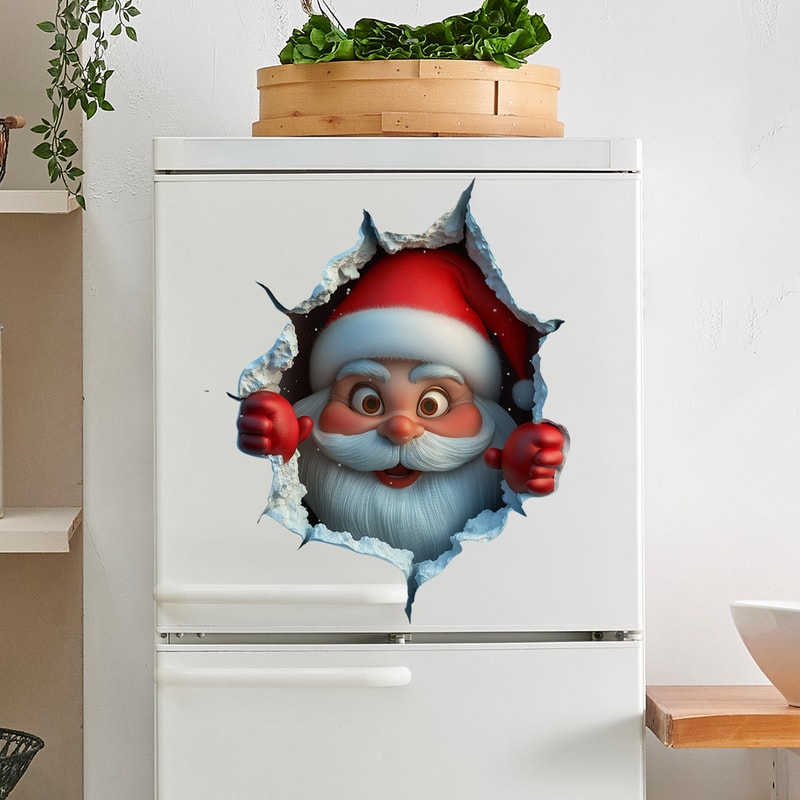Santa Claus SelfAdhesive Wall Decals Christmas Home Decor Stickers For Holiday Party Decor 1