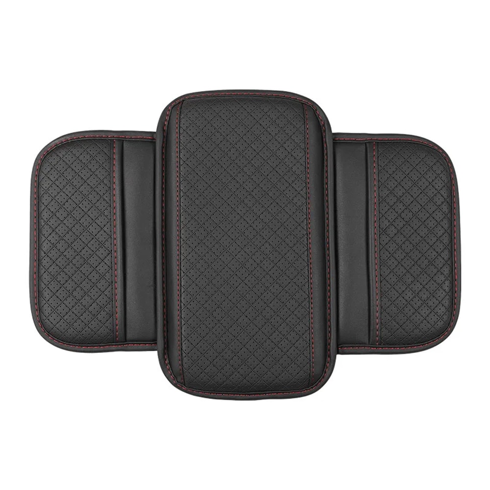 Breathable Center Console Box Cover, Universal Car Arm Rest Cushion PU Leather, Anti Scratch Armrest Box Protector