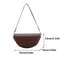 Small Saddle Women Vintage Solid Color Flap Underarm Bag Fashion PU Leather Wide Strap Crossbody 2