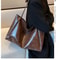 Large Capacity Women Tote Bag, Fashionable Underarm Pouch, Retro PU Leather Shoulder Bag, Casual Crossbody Bucket Bags