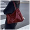 Large Capacity Women Tote Bag, Fashionable Underarm Pouch, Retro PU Leather Shoulder Bag, Casual Crossbody Bucket Bags