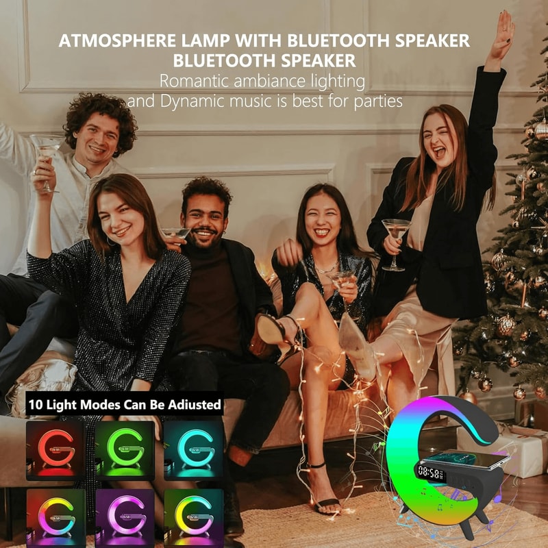 Smart WakeUp Light Alarm Clock With Speaker Wireless Charger Gentle Mornings Made Easy 5