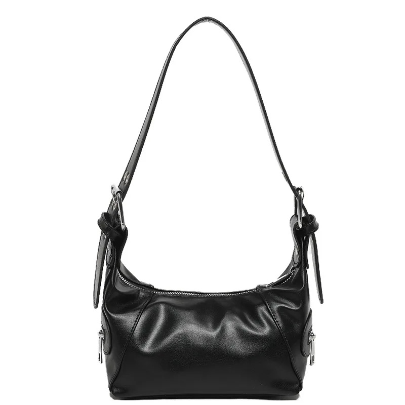 Retro Leather Zipper Handbag, New Women Armpit Shoulder Bag