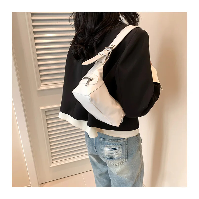 Retro Leather Zipper Handbag, New Women Armpit Shoulder Bag