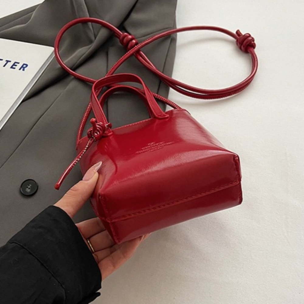 Simple Retro Handbags And Purses PU Leather Mini Crossbody Bag For Women 4