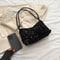 Casual Chic Design Black Spice Glitter Underarm Bag, Stylish Crossbody Shoulder Bag