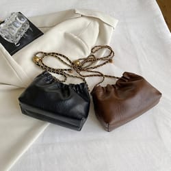 stylish women chain shoulder bag, versatile crossbody hobo tote, sling satchel, casual girl purse