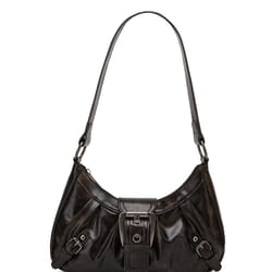 fashionable ladies cool leather shoulder bag, maillard pleated rivet armpit bag, retro style shoulder bag