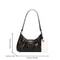 Fashionable Ladies Cool Leather Shoulder Bag Maillard Pleated Rivet Armpit Bag Retro Style Shoulder 4