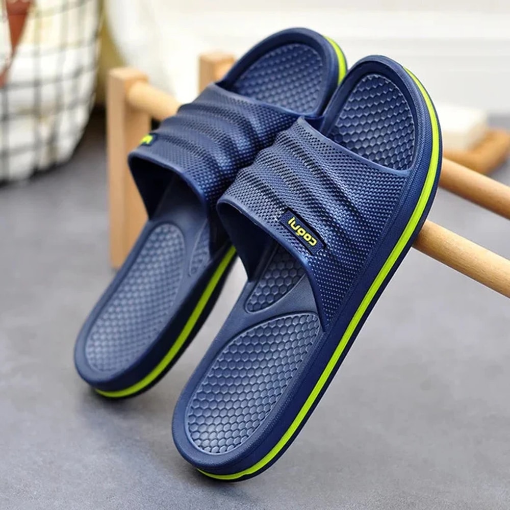 Comfortable Pmoiste Soft EVA Bathroom Slippers for Men, High-Quality Indoor Slip-on Designer Shoes