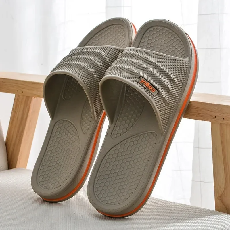 Comfortable Pmoiste Soft EVA Bathroom Slippers for Men, High-Quality Indoor Slip-on Designer Shoes