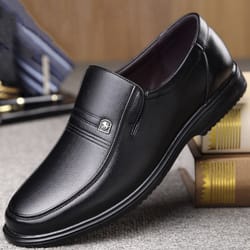 luxury brand men's loafers, leather formal shoes, slip-on driving moccasins
