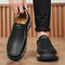 Simple Trendy SlipOn Sneakers Mens HandStitched Fashion Loafers Large Size Office Casual Shoes 2
