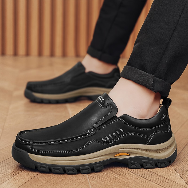 Simple Trendy SlipOn Sneakers Mens HandStitched Fashion Loafers Large Size Office Casual Shoes 3