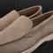 Classic Round Toe Soft Leather Loafers, Men's Suede Leather Comfort Loafers, Flat Casual Shoes