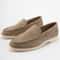 Classic Round Toe Soft Leather Loafers, Men's Suede Leather Comfort Loafers, Flat Casual Shoes