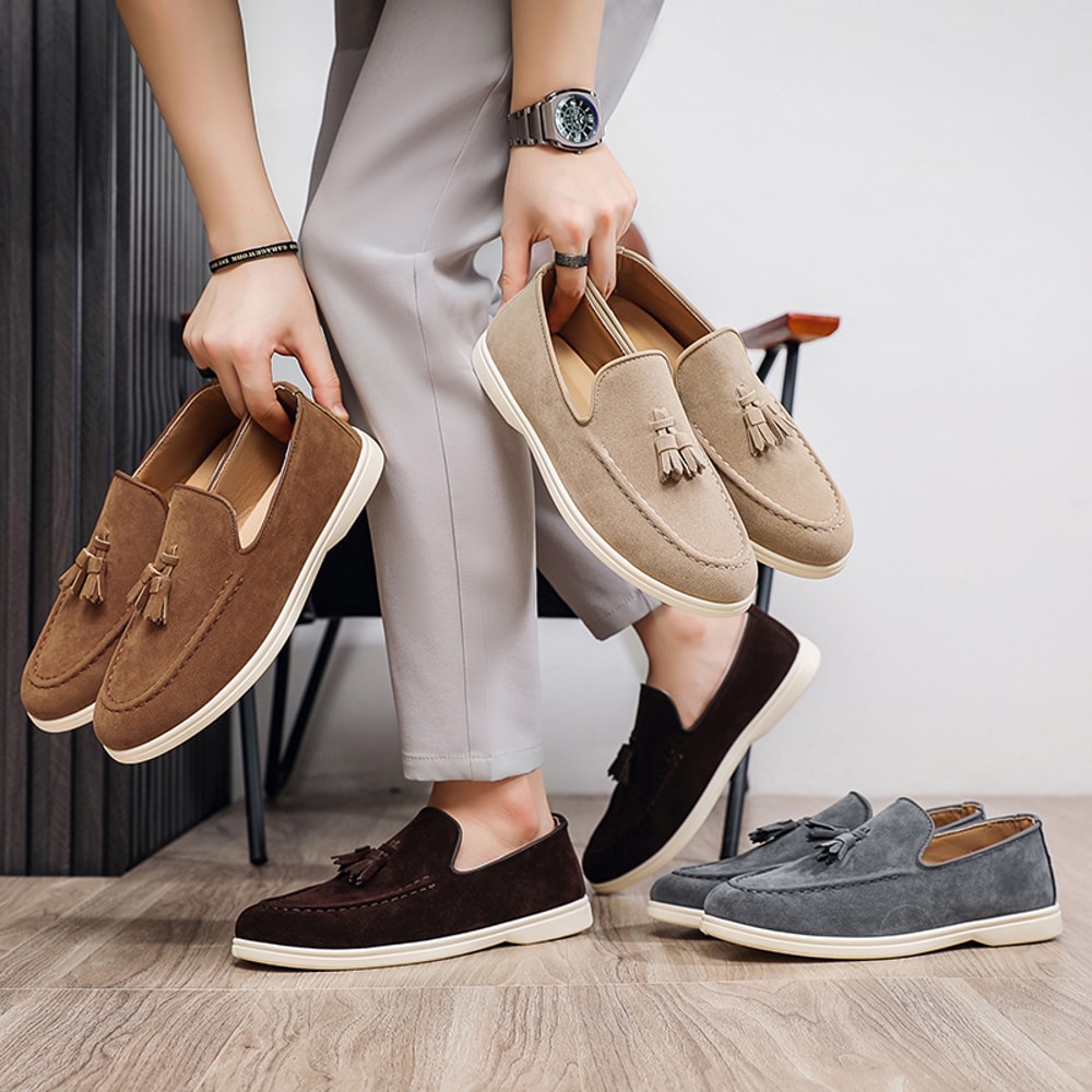 Mens Casual Shoes Classic British Style Tassels Loafers Outdoor Moccasins Flats 3