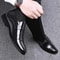 Classic Mens Pointy Dress Shoes Luxury Leather Oxfords For Wedding Business Casual Shoes 3