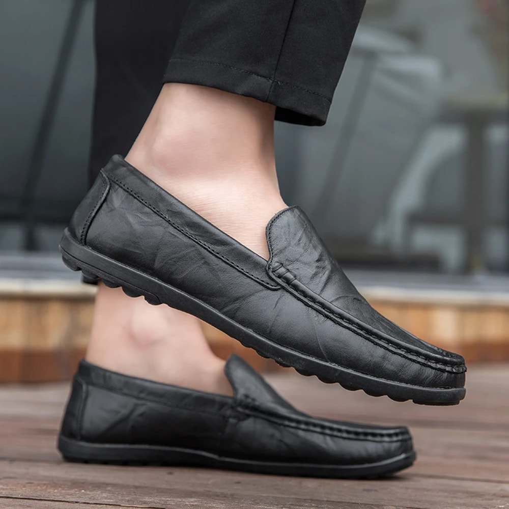 Luxury Brand Comfortable Men Loafers Genuine Leather Casual Shoes Breathable Italian Moccasins For 3