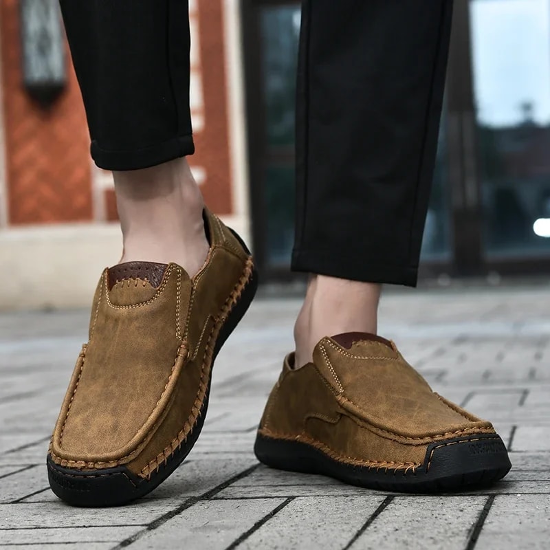 Handmade Design Man Shoes New Soft Loafers Slip On Leather Casual Shoes For Men 1