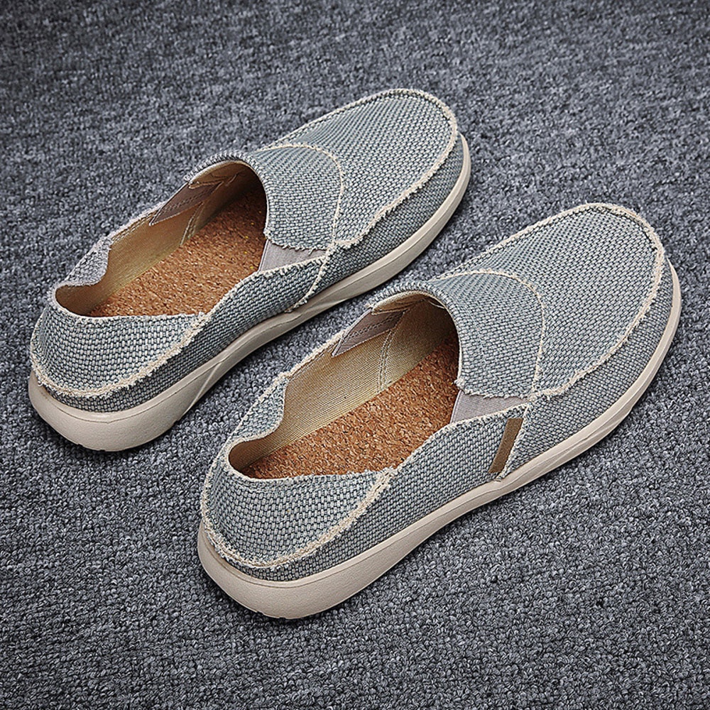 Casual Shoes for Men, Breathable Espadrilles, Comfortable Ultralight Loafers, Summer Canvas Boat Shoes