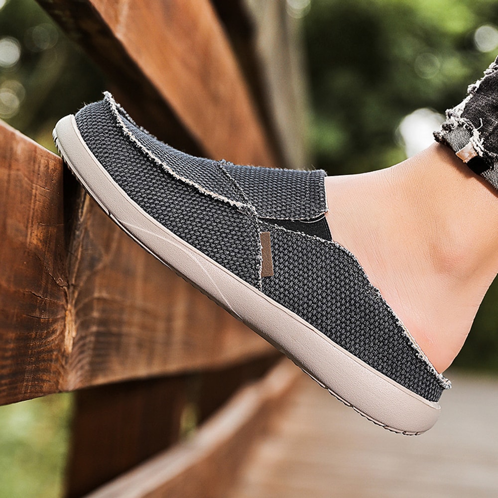 Casual Shoes for Men, Breathable Espadrilles, Comfortable Ultralight Loafers, Summer Canvas Boat Shoes