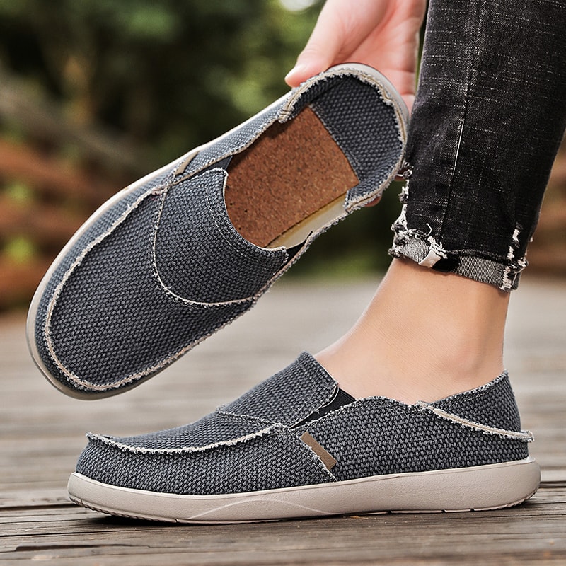 Casual Shoes for Men, Breathable Espadrilles, Comfortable Ultralight Loafers, Summer Canvas Boat Shoes