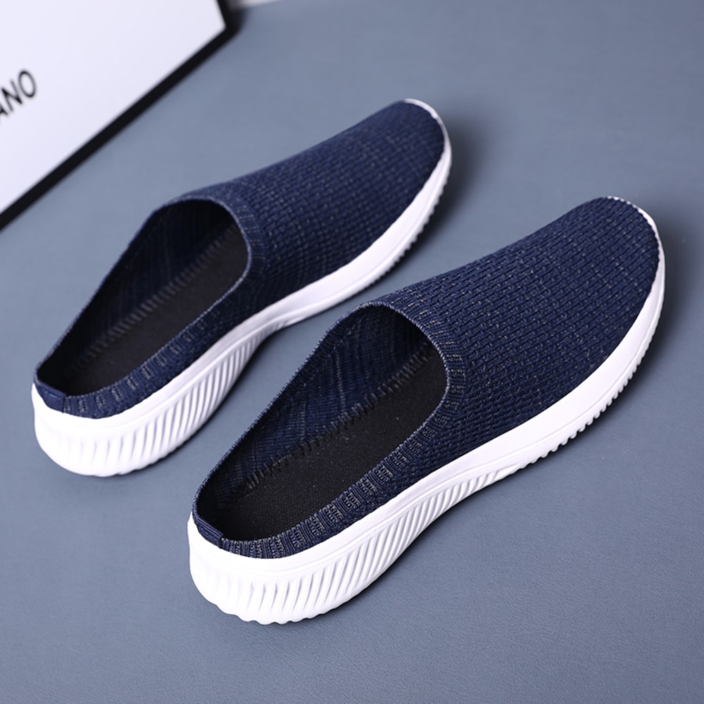 Breathable Summer Mesh Men Casual Shoes Comfortable Half Loafers Outdoor Indoor Slippers For Women 2