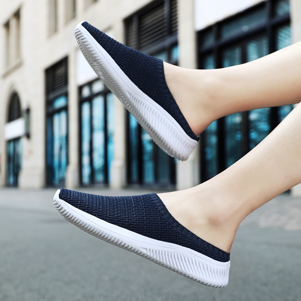 Breathable Summer Mesh Men Casual Shoes Comfortable Half Loafers Outdoor Indoor Slippers For Women 3