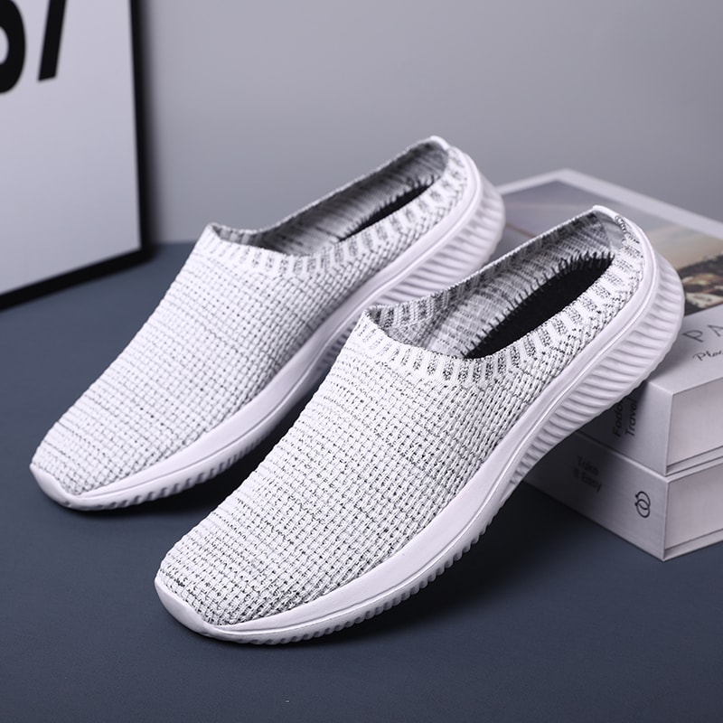 Breathable Summer Mesh Men Casual Shoes Comfortable Half Loafers Outdoor Indoor Slippers For Women 4